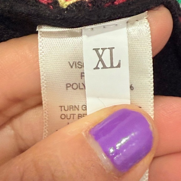 Holiday Black Cardigan with Festive Patterns XL - Picture 7 of 7